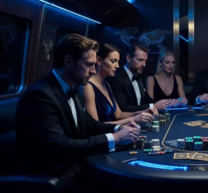 Stylowy wieczór pokerowy w klimacie kasyna